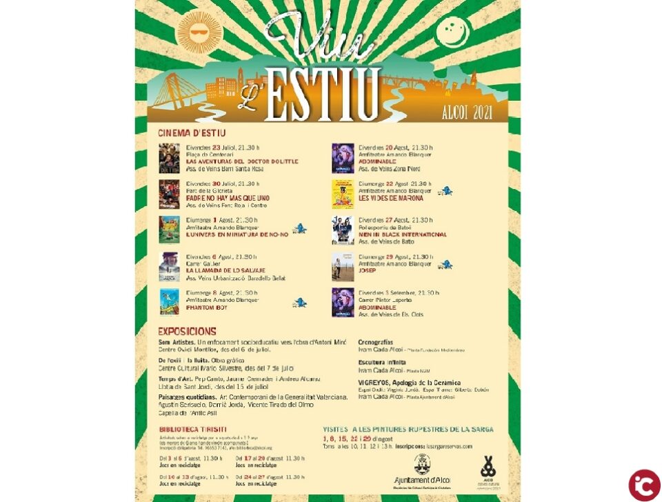 Exposicions i cinema familiar marquen la programació de Viu lEstiu al mes dagost en Alcoi