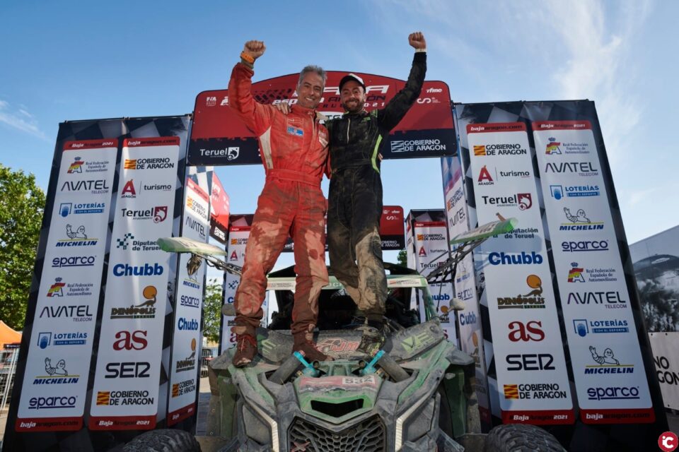 El piloto eldense Víctor Verdú y Alfonso de Miguel campeones de la Baja Aragón en SSV y líderes del campeonato de España de Rally TT