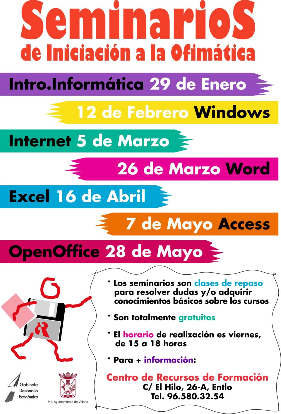 SEMINARIOS GRATUITOS PARA 2010 EN EL CENTRO DE RECURSOS DE FORMACIÓN