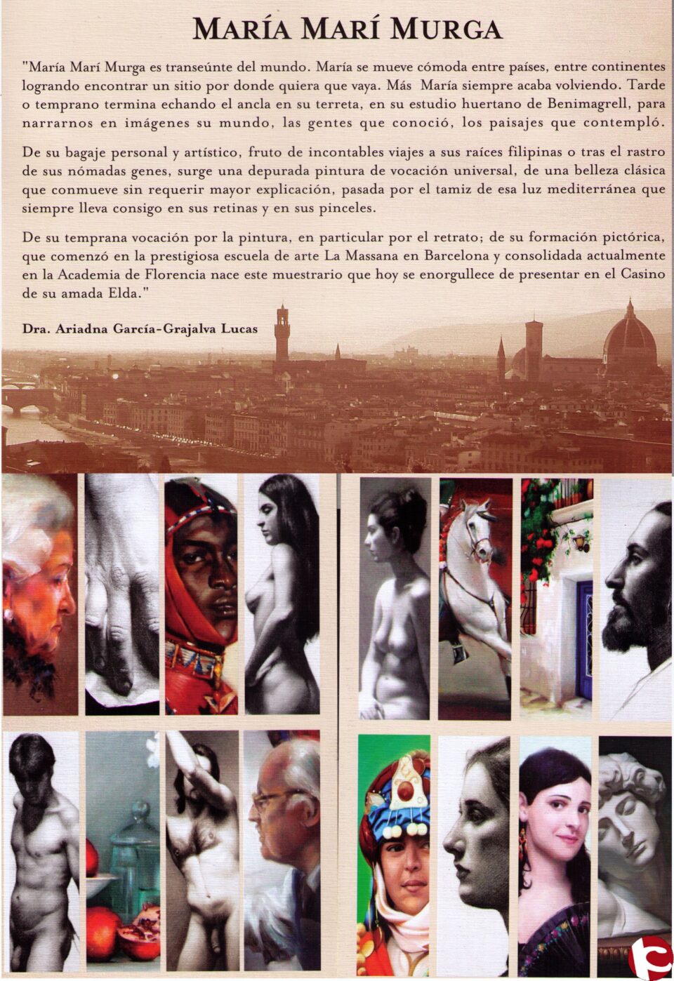 María Marí expone sus dibujos y pinturas en el Casino Eldense