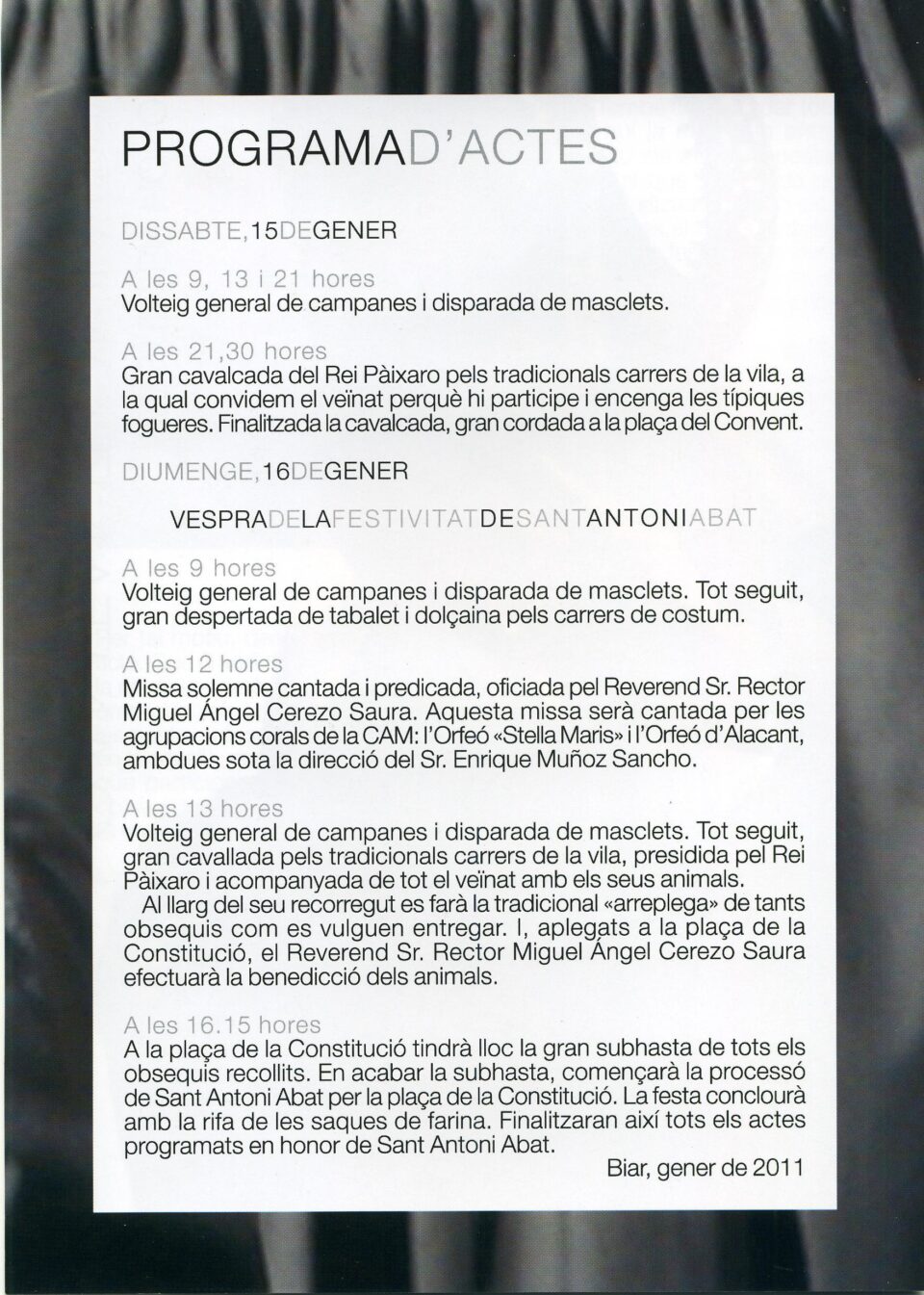 FESTIVIDAD DE SANT ANTONI ABAT