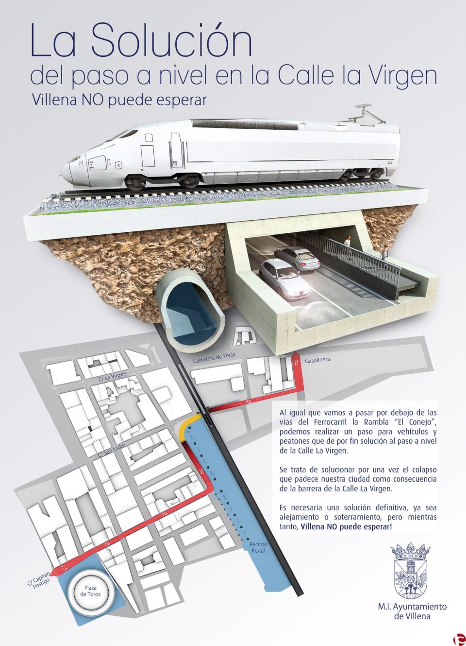 Celia Lledó presenta mañana el proyecto del paso subterráneo a los vecinos