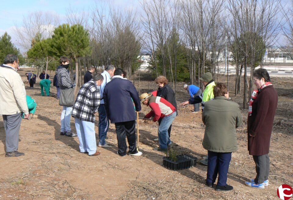 Los usuarios del Geriátrico La Morenica plantan 150 árboles