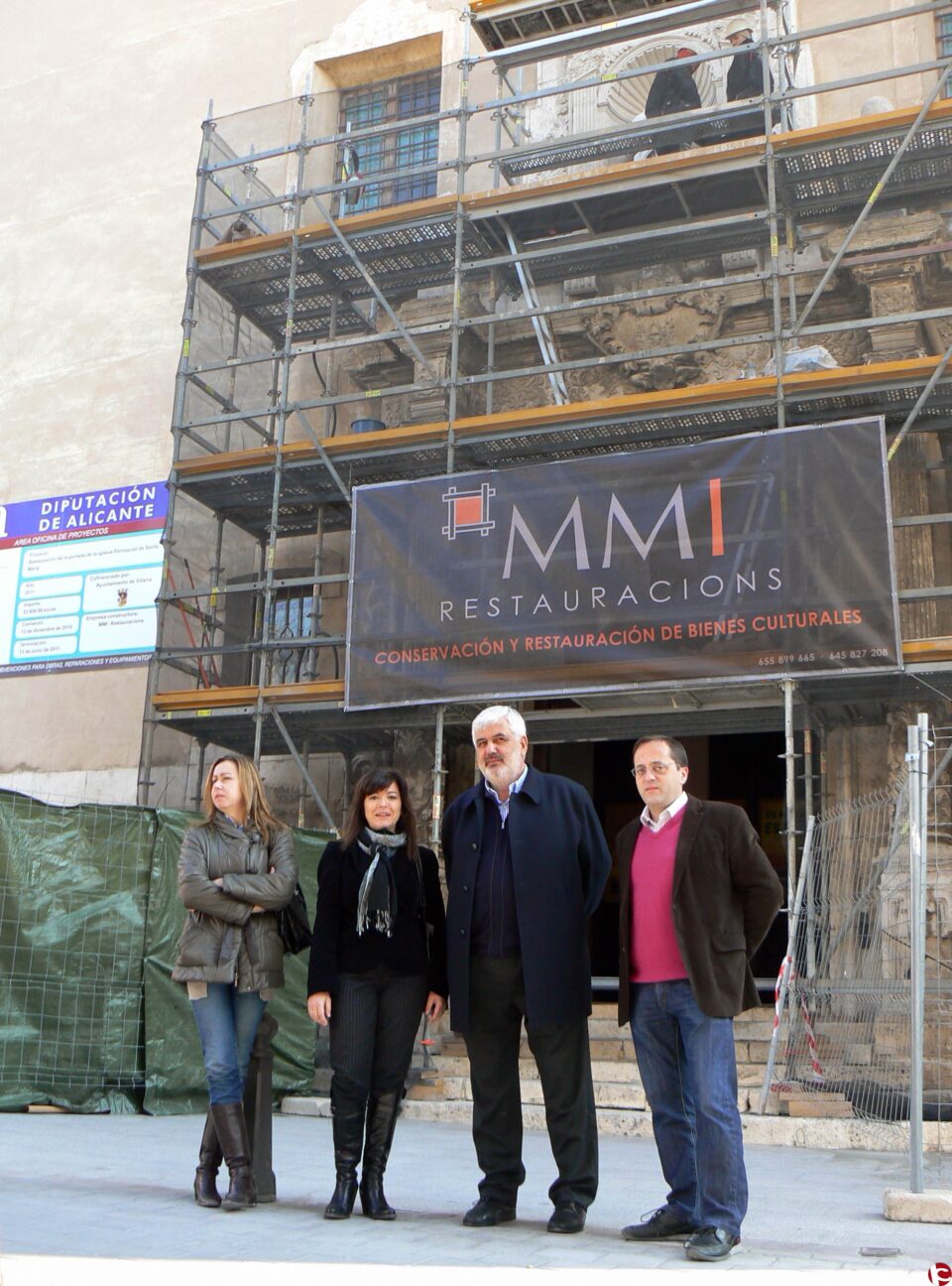 El diputado provincial Juan Molina ha visitado las obras de restauración de Santa María