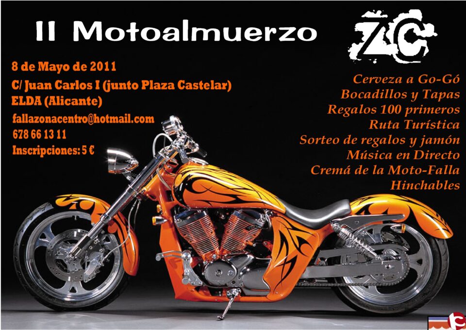 La falla zona centro organiza un Motoalmuerzo para el próximo 8 de mayo