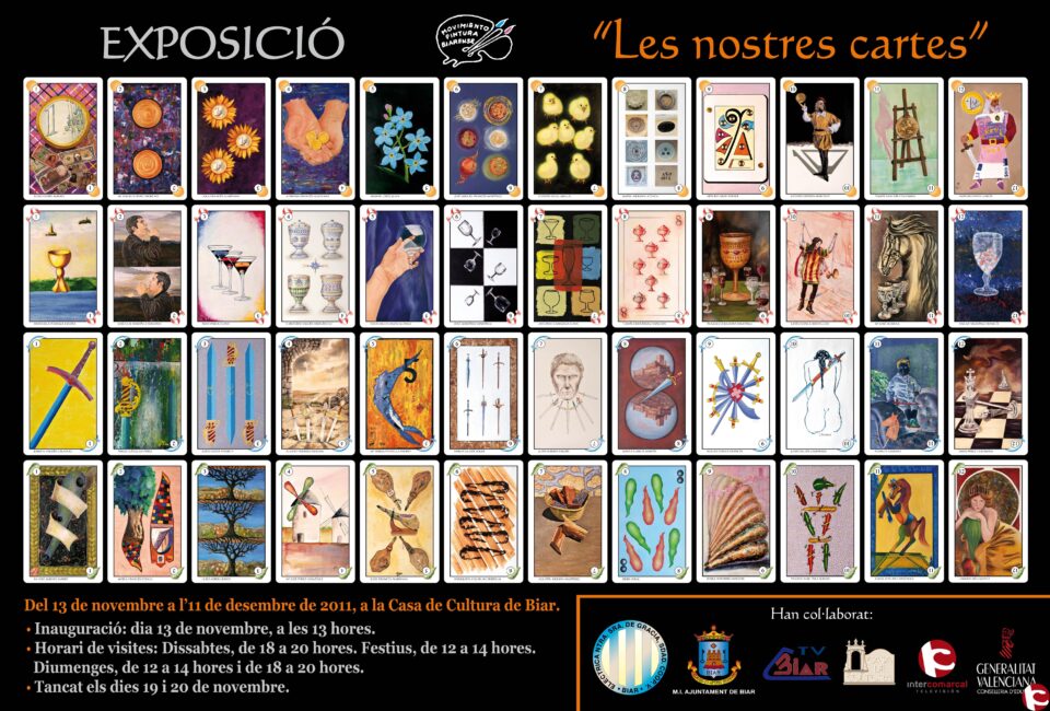 La asociación "Movimiento de pintura biarense" innauguramos una exposición "les nostres cartes"