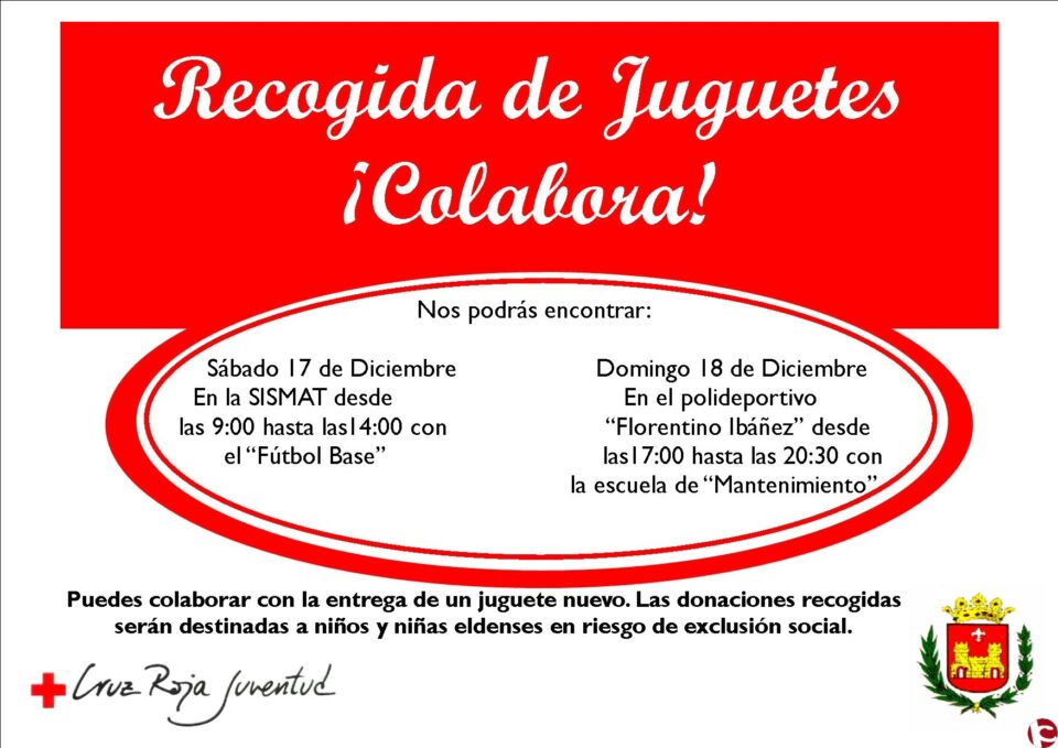 Cruz Roja Juventud Elda lanza una campaña de recogida de juguetes nuevos