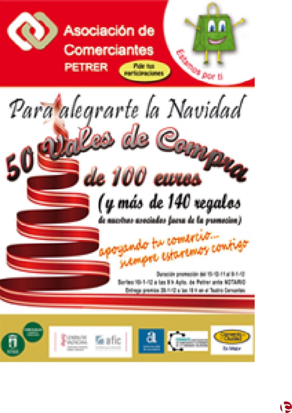 La Asociación de Comerciantes de Petrer repartirá estas navidades más de 12.000 en premios entre las personas que compren en los comercios asociados