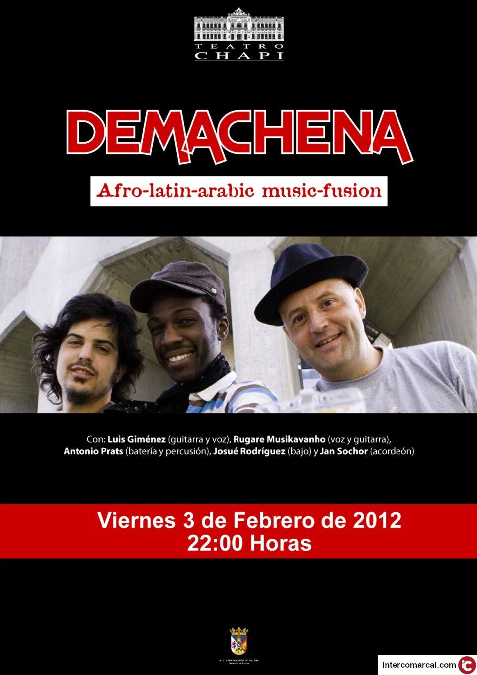 La música del grupo multicultural Demachena en el Teatro Chapí de Villena