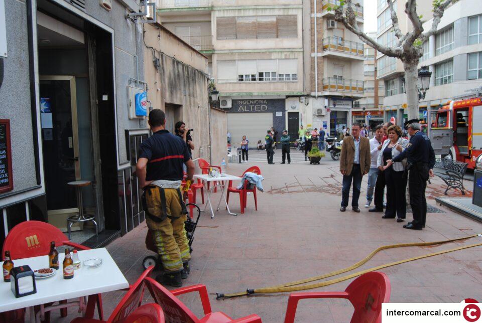 Incendio en un céntrico bar de Novelda