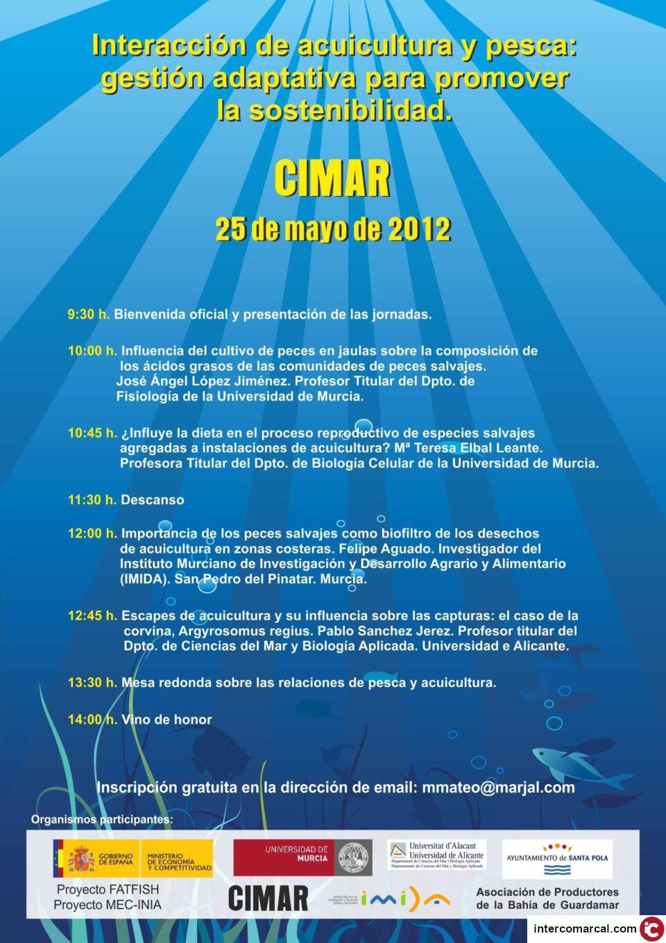 La UA organiza un curso sobre gestión sostenible de acuicultura y pesca en Cimar