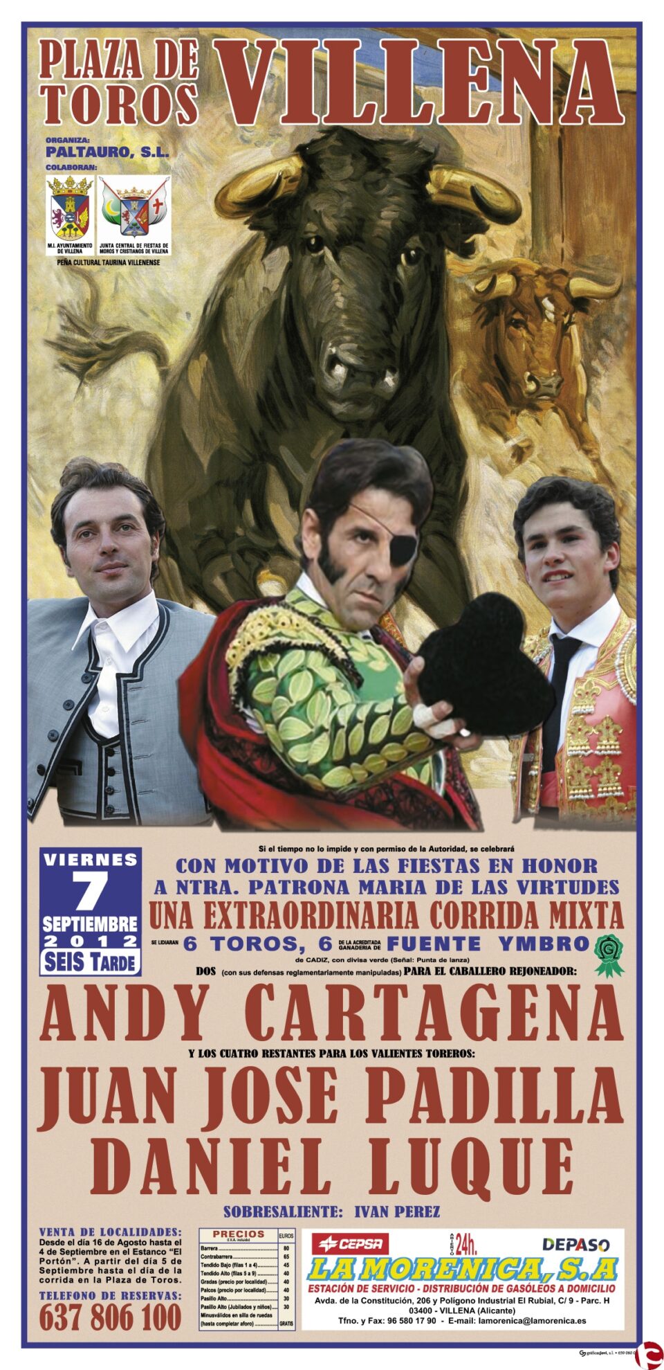 Sale a la luz el cartel de la corrida de toros del 7 de septiembre