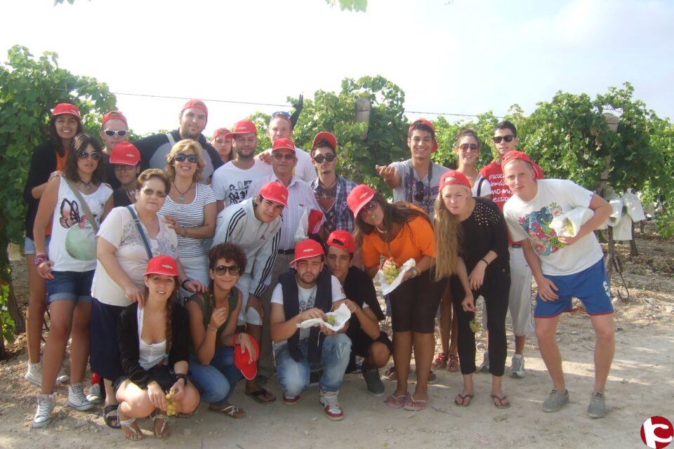 Los mayores interactúan con los jóvenes de Islandia e Italia que participan en un intercambio en Novelda