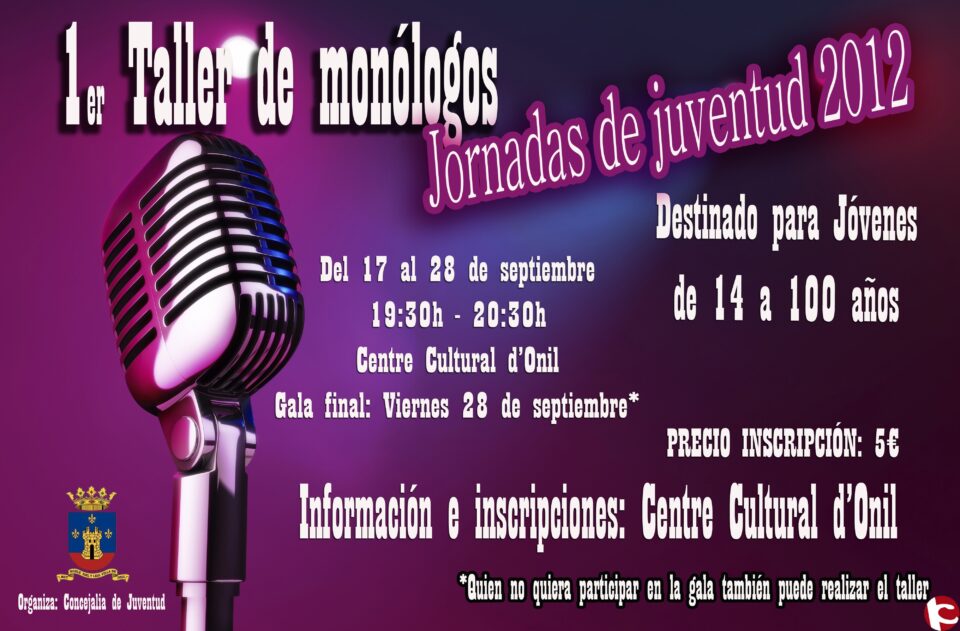 ¿TE GUSTAN LOS MONÓLOGOS? ¿TE GUSTARÍA APRENDER A SER MONOLOGUISTA?...