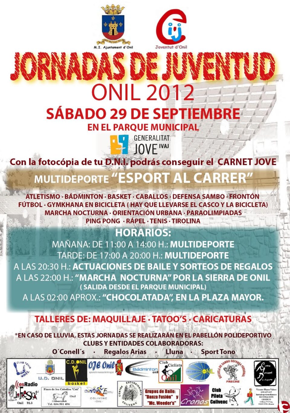 JORNADAS DE JUVENTUD DE ONIL 2012