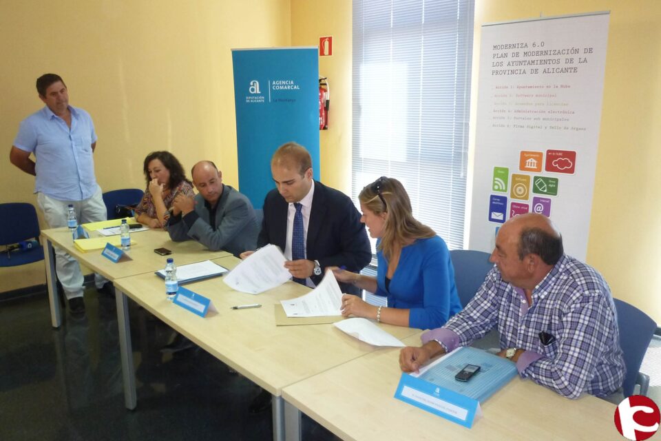 Un total de 16 municipios de La Montaña se adhieren al Plan de Modernización de la Diputación de Alicante