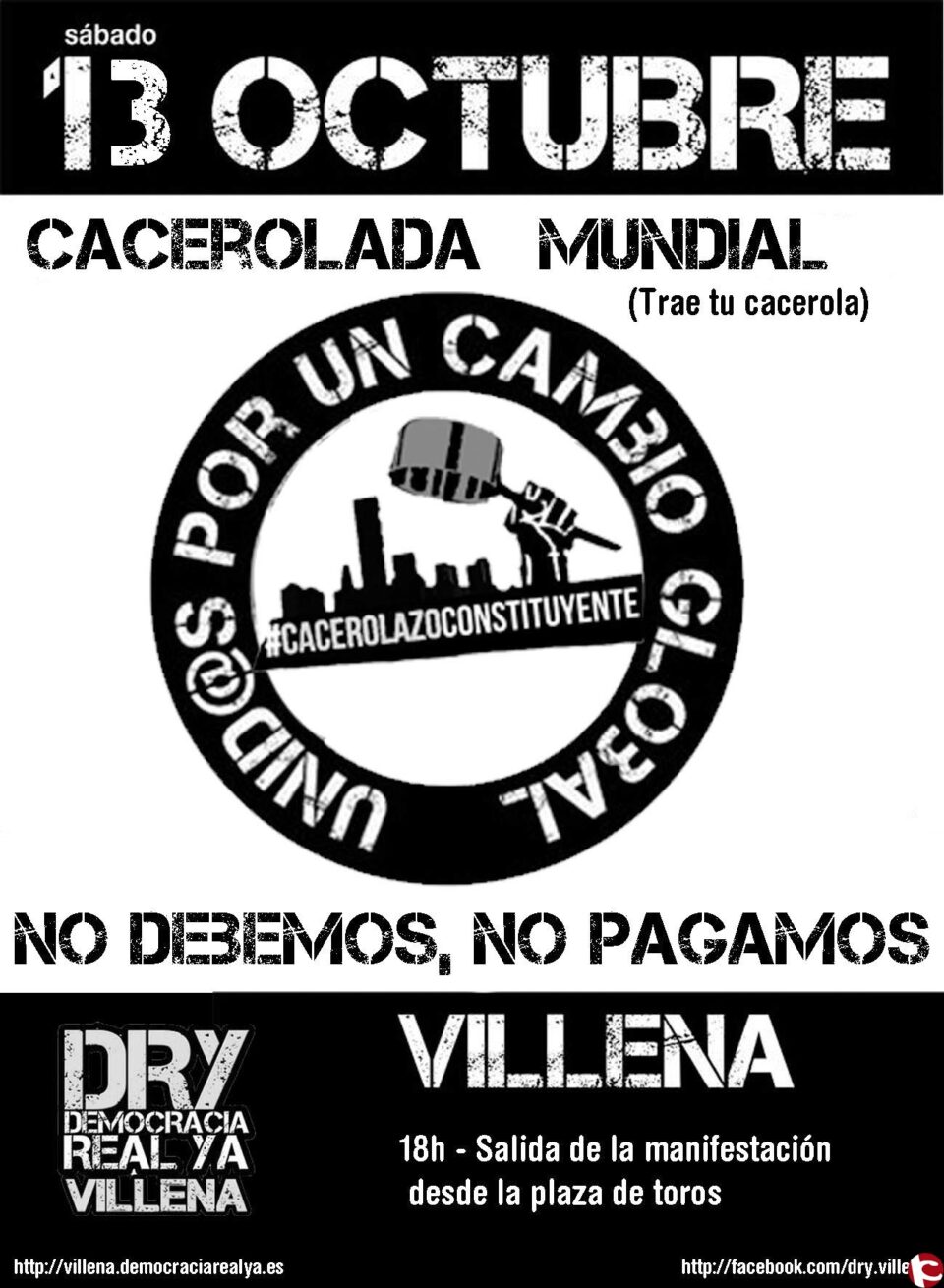 Villena se suma este 13O a la manifestación internacional Global Noise bajo el