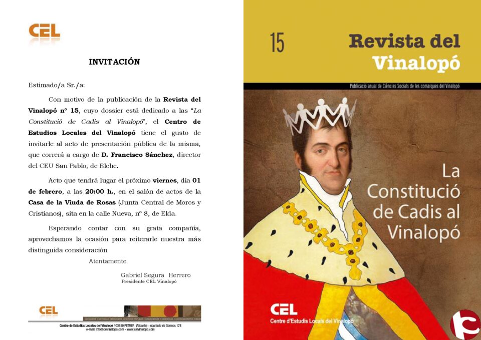 El viernes a las 20.00 se presenta la revista del CEL en la Casa de Rosas