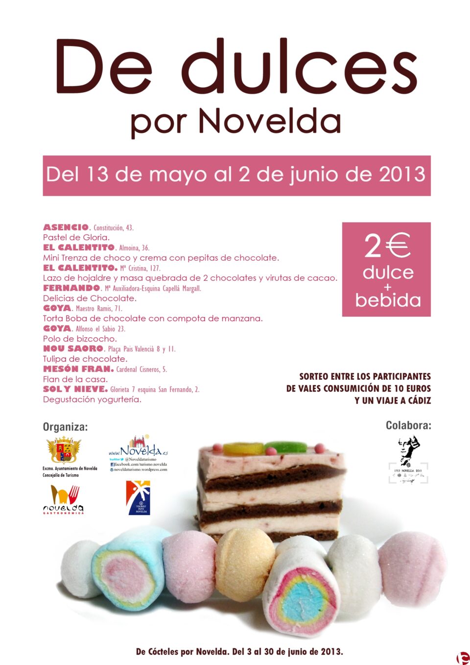 La Concejalía de turismo de Novelda organiza entre el 13 de mayo al 2 de junio