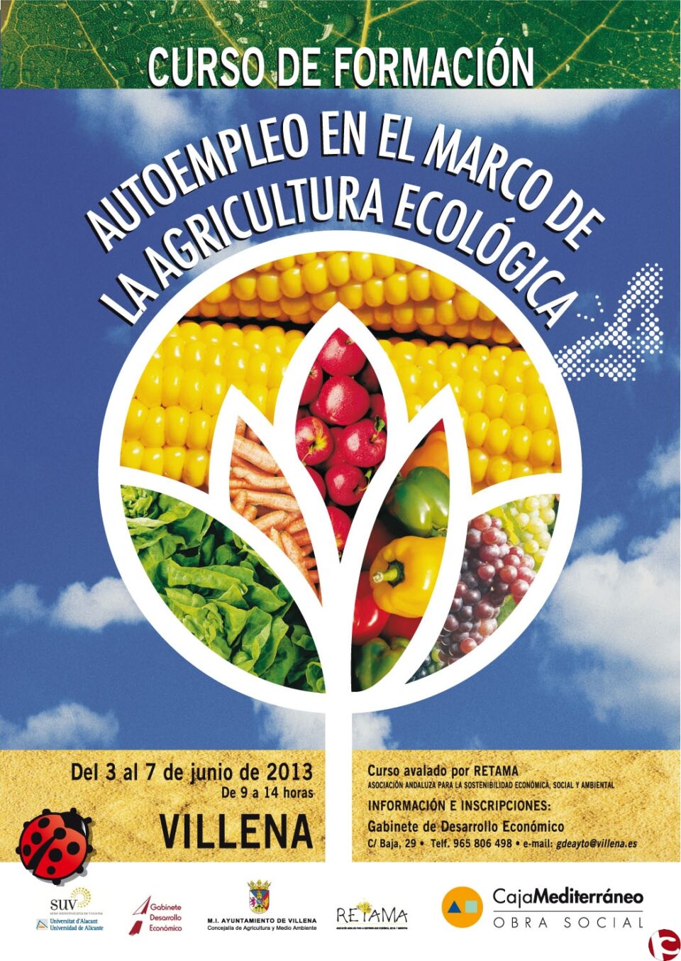 Ya está abierta la inscripción al Curso de Autoempleo en el marco de la agricultura ecológica