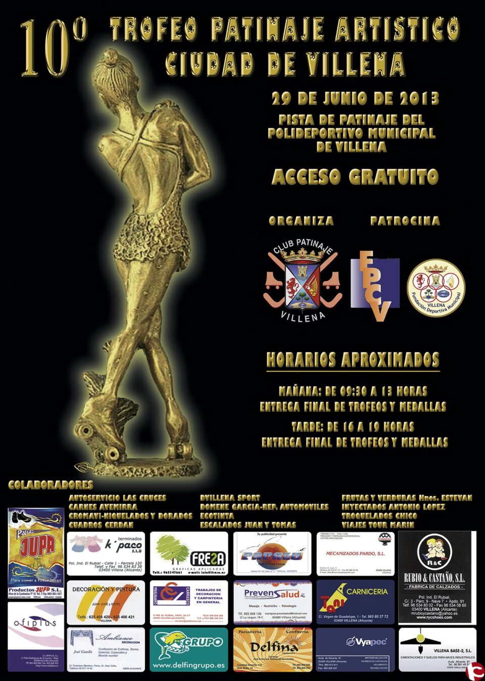 EL CLUB DE PATINAJE VILLENA ORGANIZA EL X TROFEO DE PATINAJE ARTISTICO