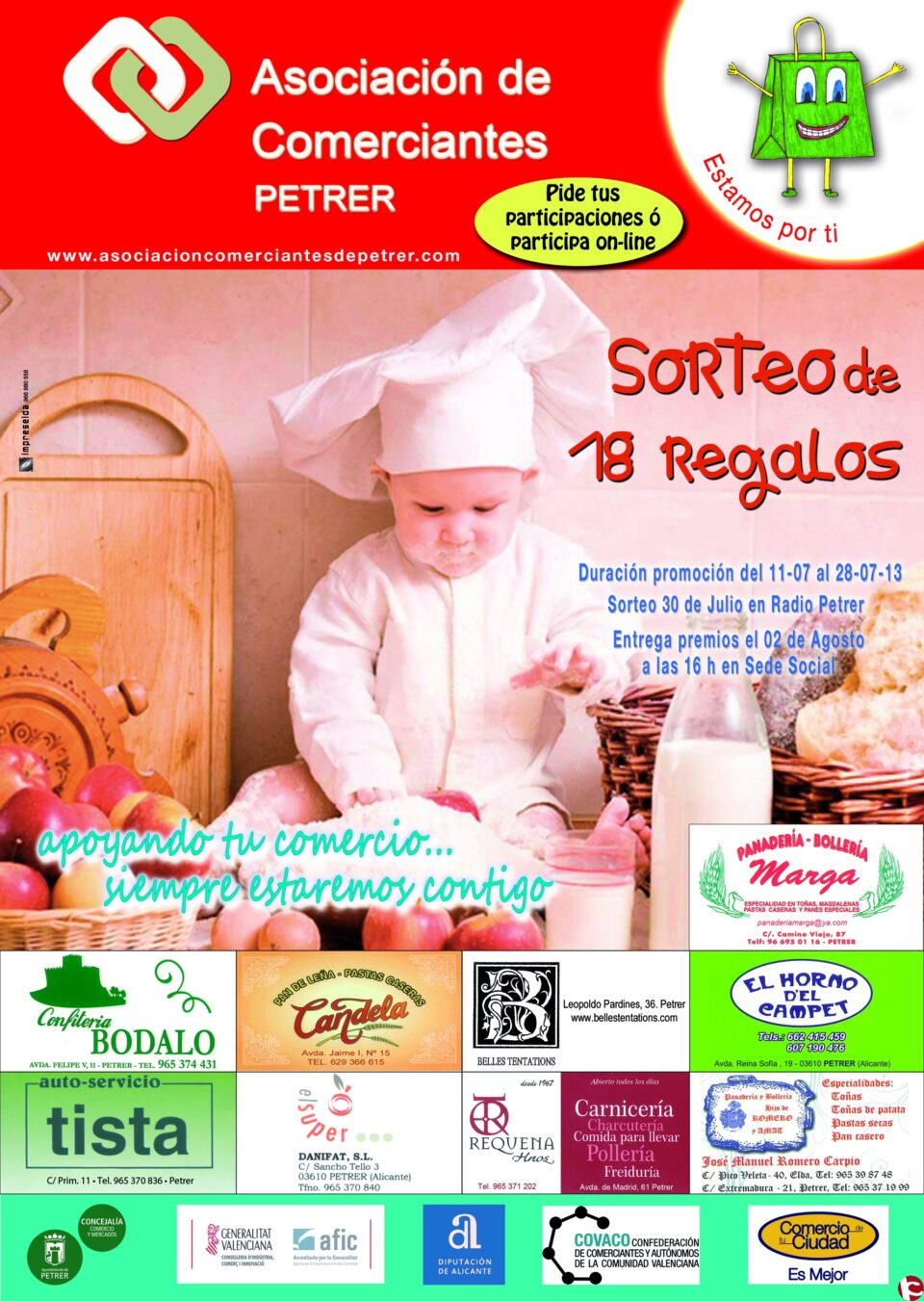 Nueva campaña que la Asociación de comerciantes de Petrer bajo el nombre " Come sano