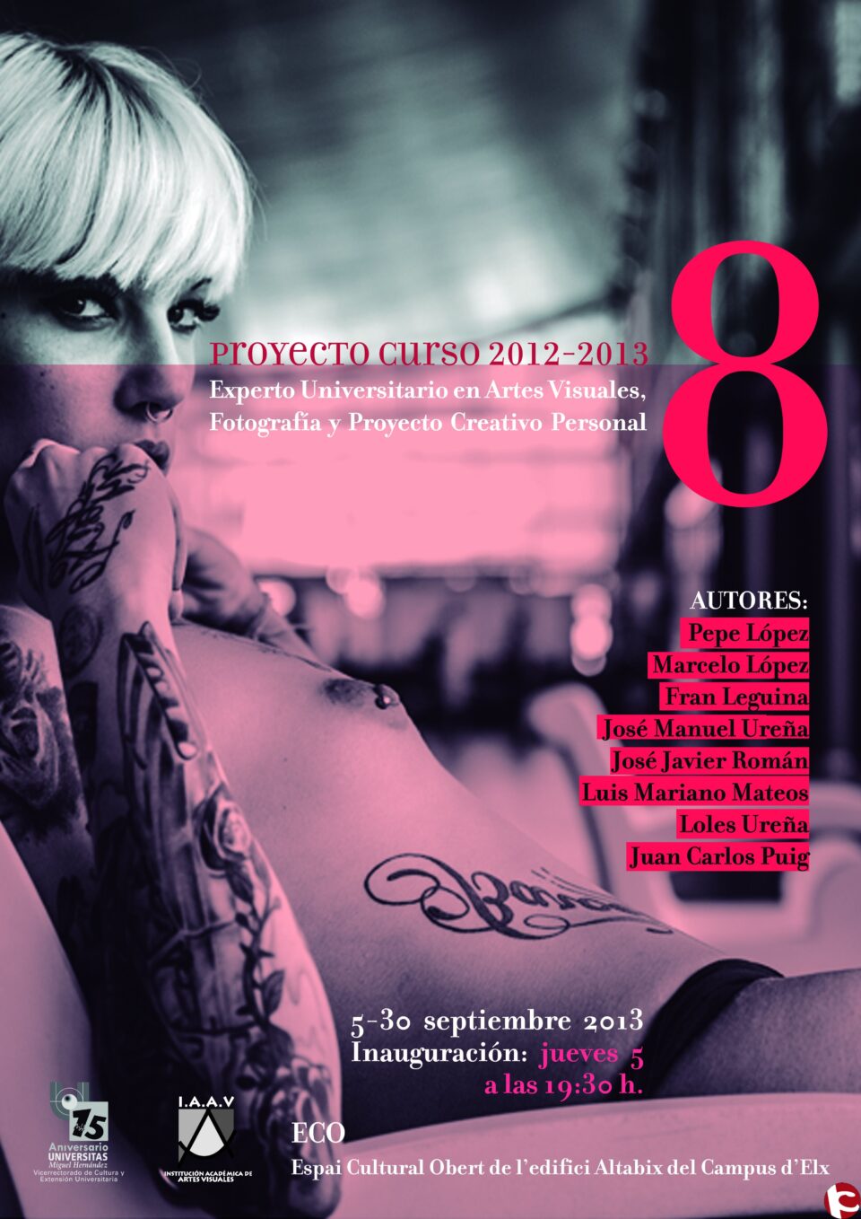 La UMH inaugura la exposición fotográfica 8 Proyectos de los alumnos del curso de Experto Universitario en artes visuales