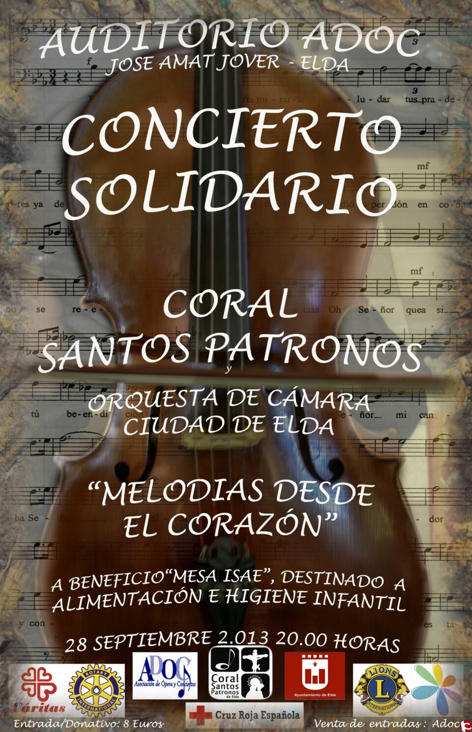 El 28 de septiembre se llevará a cabo a las 20 horas en el Auditorio ADOC