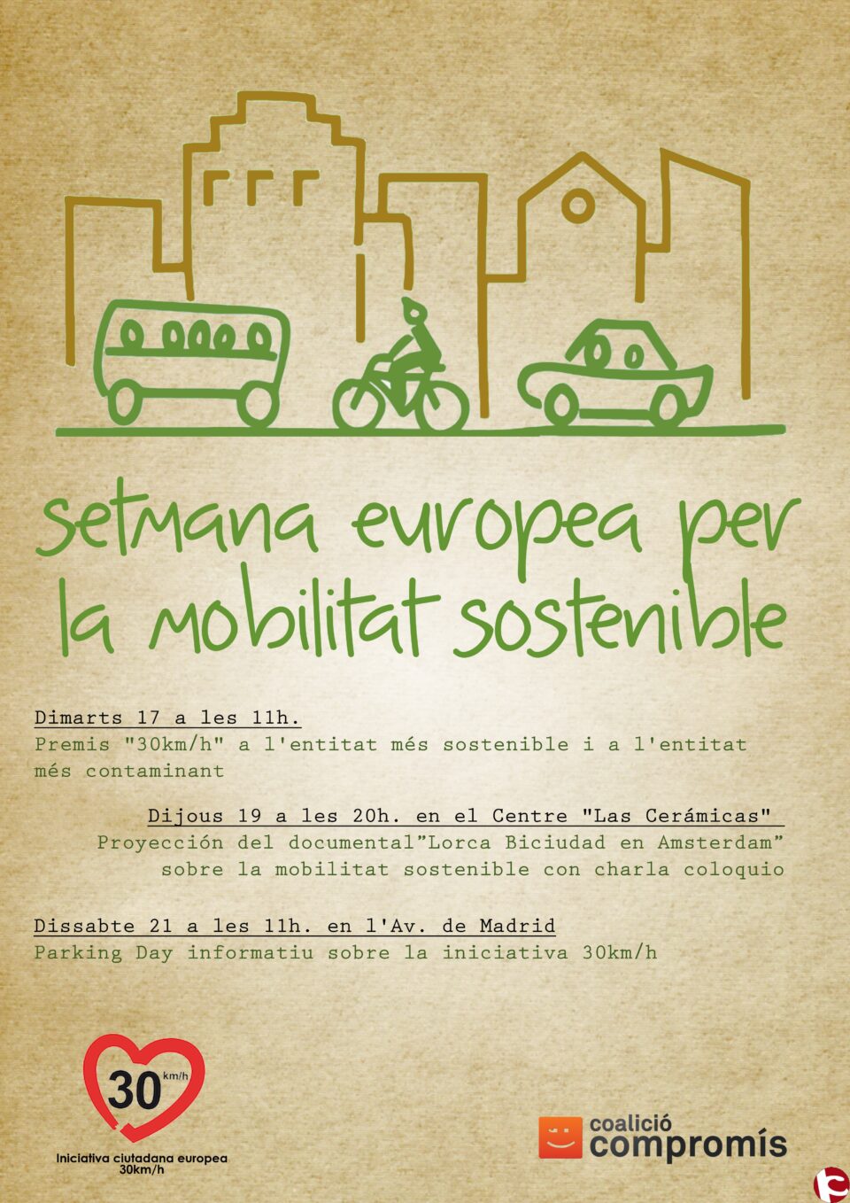 Compromís presenta su programación para la Semana Europea de la Movilidad Sostenible