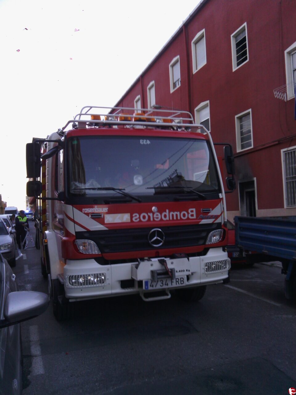 Un incendio en la calle Cañada