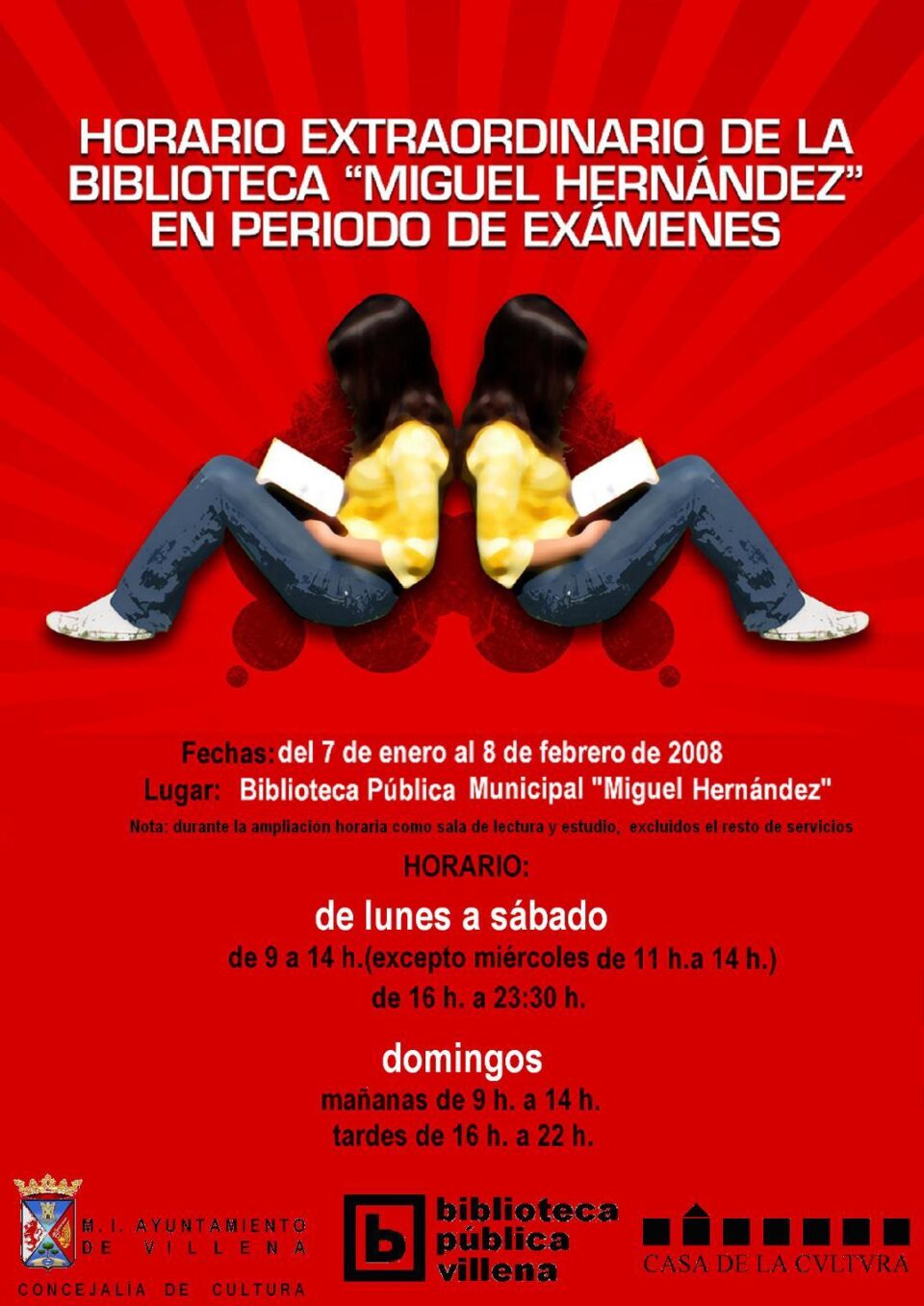 Ampliación Horario Biblioteca Miguel Hernández