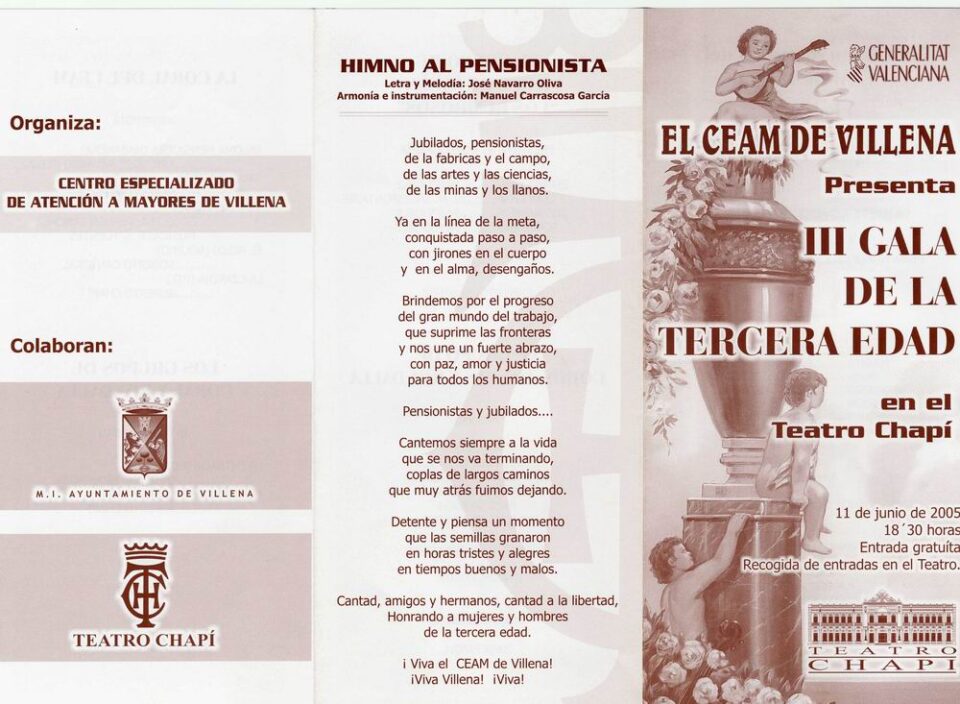 El CEAM de Villena presenta la III Gala de la Tercera Edad