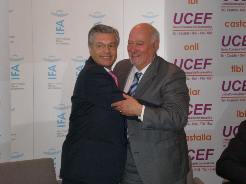 La Unión Comarcal de Empresarios de la Foia (UCEF) y la Institución Ferial Alicantina (IFA) firman el Protocolo de Colaboración en la promoción del Certamen IDINOVA 08