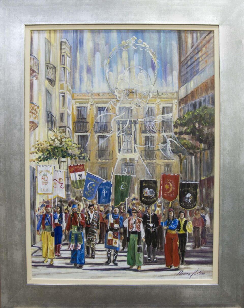 Micaela Rubio dirigió con total emoción el Pasodoble Idella de los Moros y Cristianos