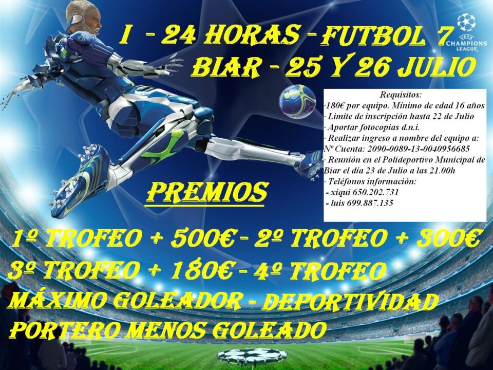 Iª 24 Horas Fútbol 7  25 y 26 de Julio de 2008