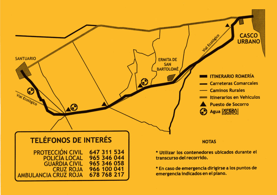 Todo preparado para la celebración de la romería de la Patrona. Se estima que participen más de 25.000 personas