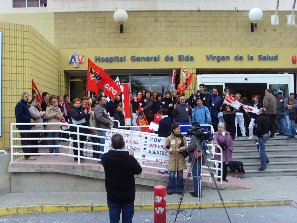 Concentración de trabajadores Sector de limpieza del hospital