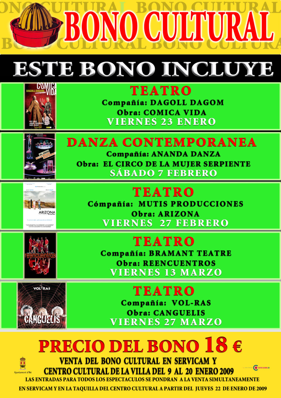 El Ayuntamiento de Ibi presenta la programación cultural para el primer trimestre del año