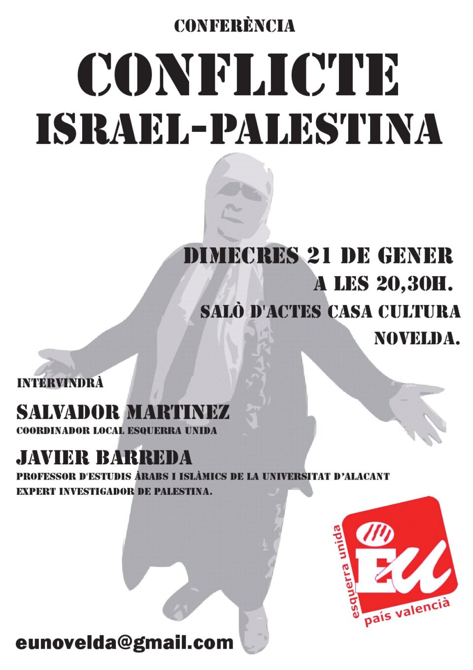 Esquerra Unida de Novelda organiza una charla sobre el conflicto entre Israel y Palestina