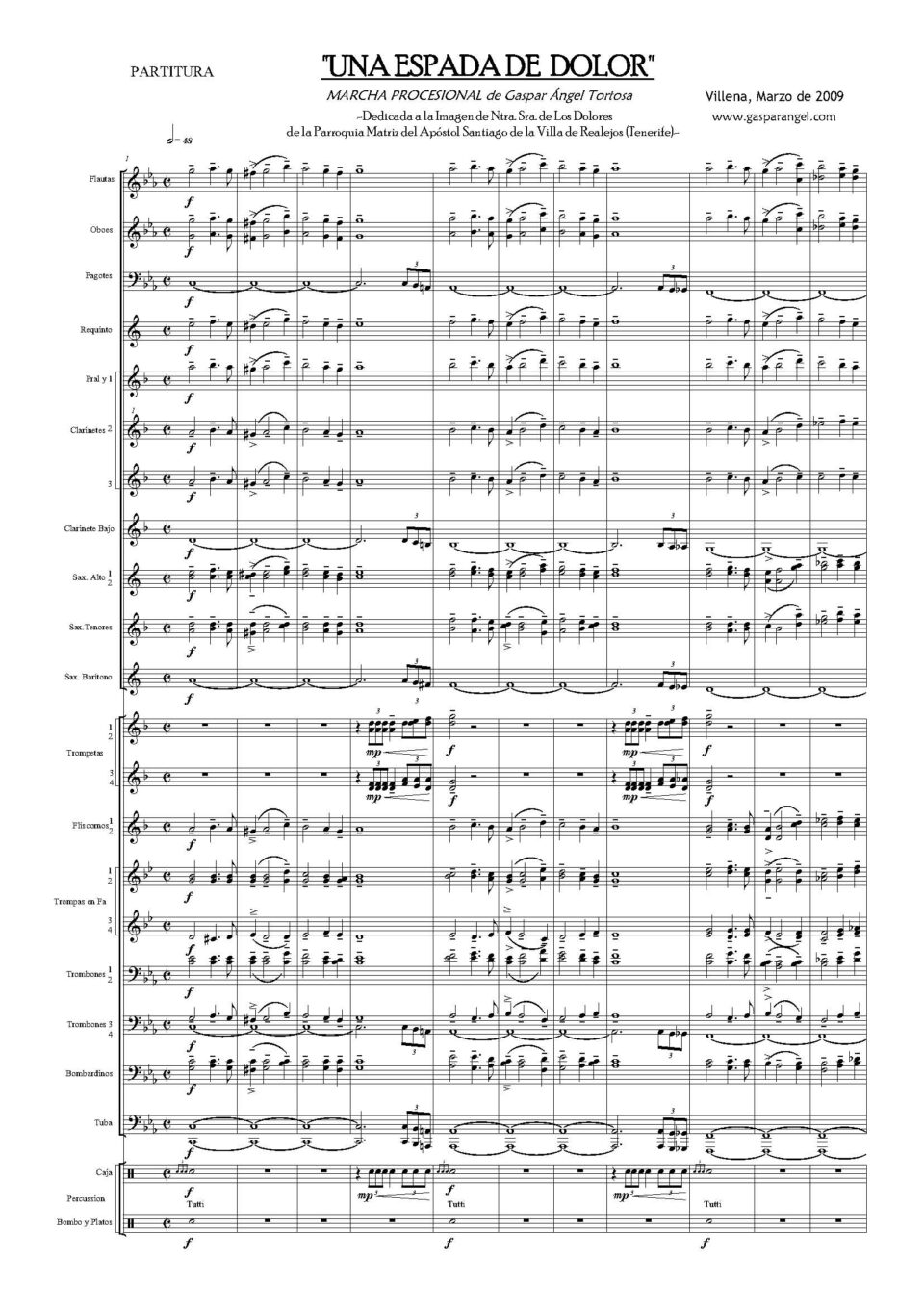 GASPAR ÁNGEL TORTOSA ESTRENARÁ UNA MARCHA PROCESIONAL PARA LA SEMANA SANTA DE LOS REALEJOS (TENERIFE. ISLAS CANARIAS)