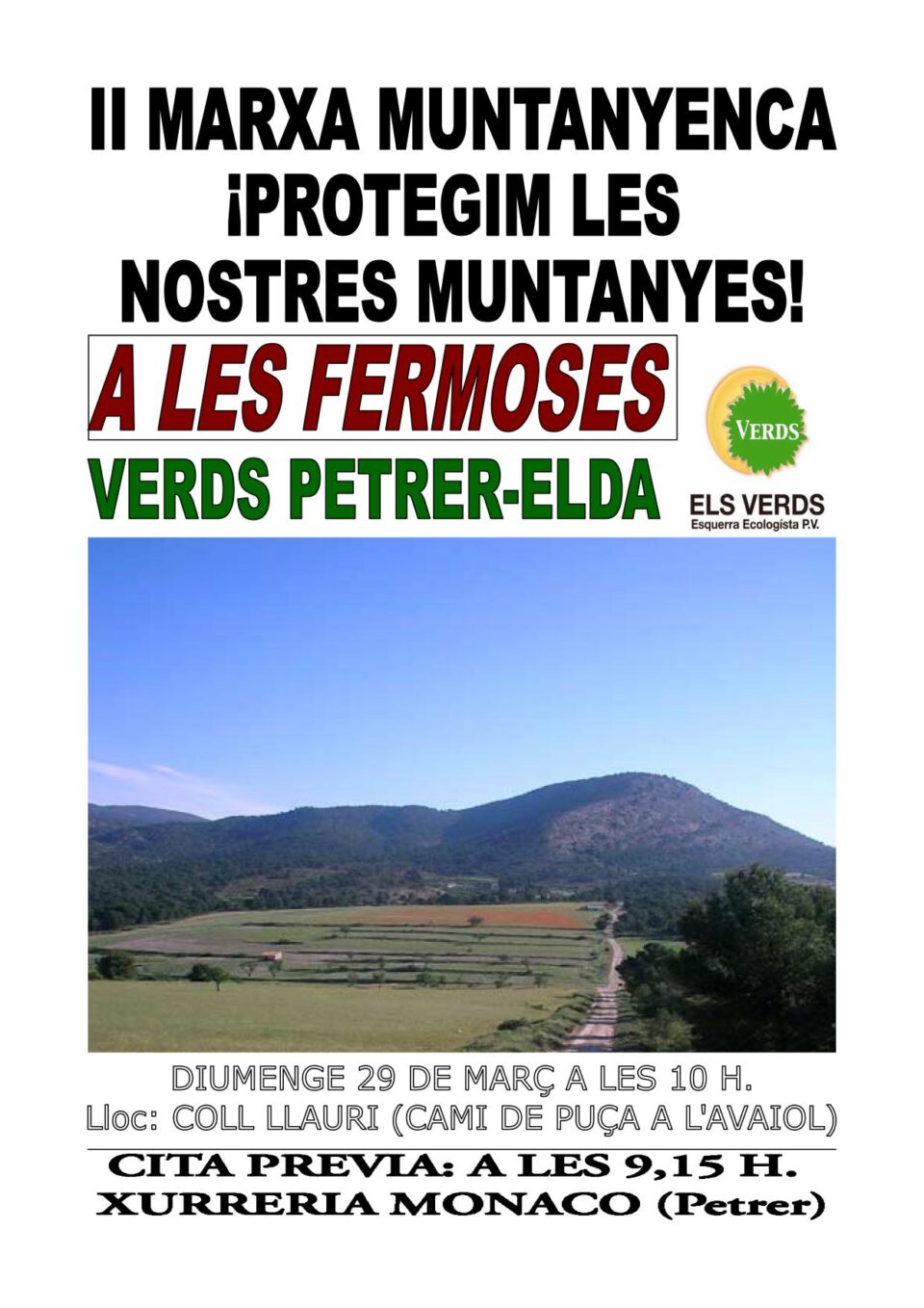 II Marcha Montañera PROTEJAMOS NUESTRAS MONTAÑAS