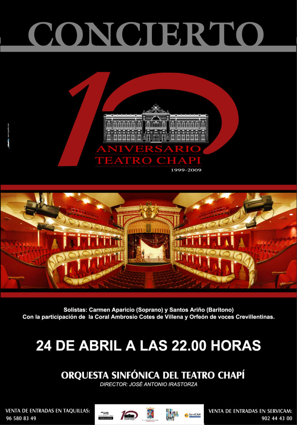 El Teatro Chapí celebra su décimo Aniversario con un concierto en memoria del maestro Ruperto Chapí
