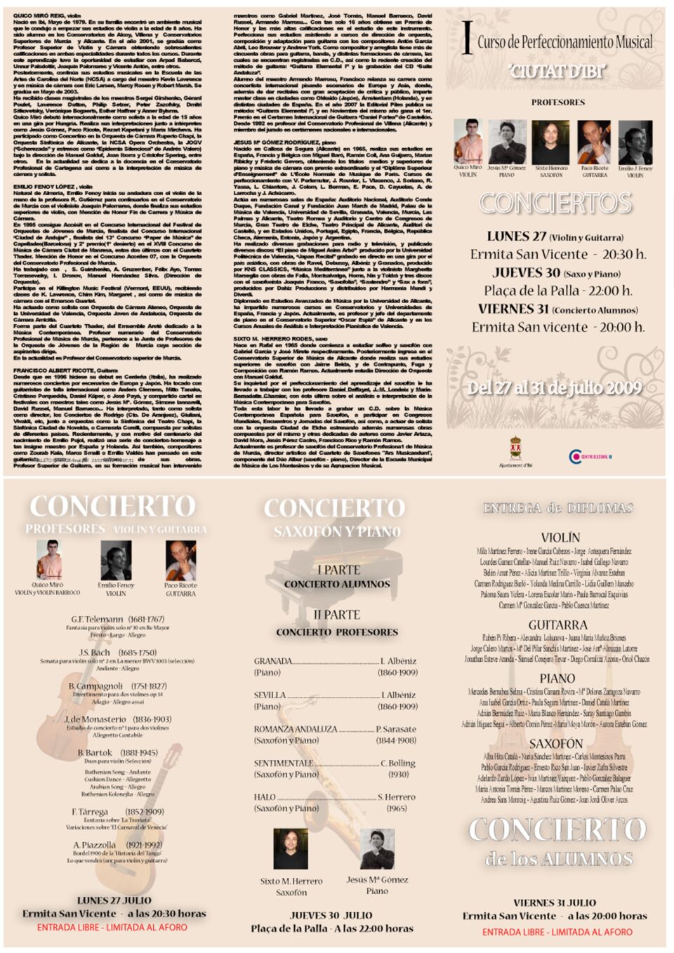 Conciertos del Curso de Música