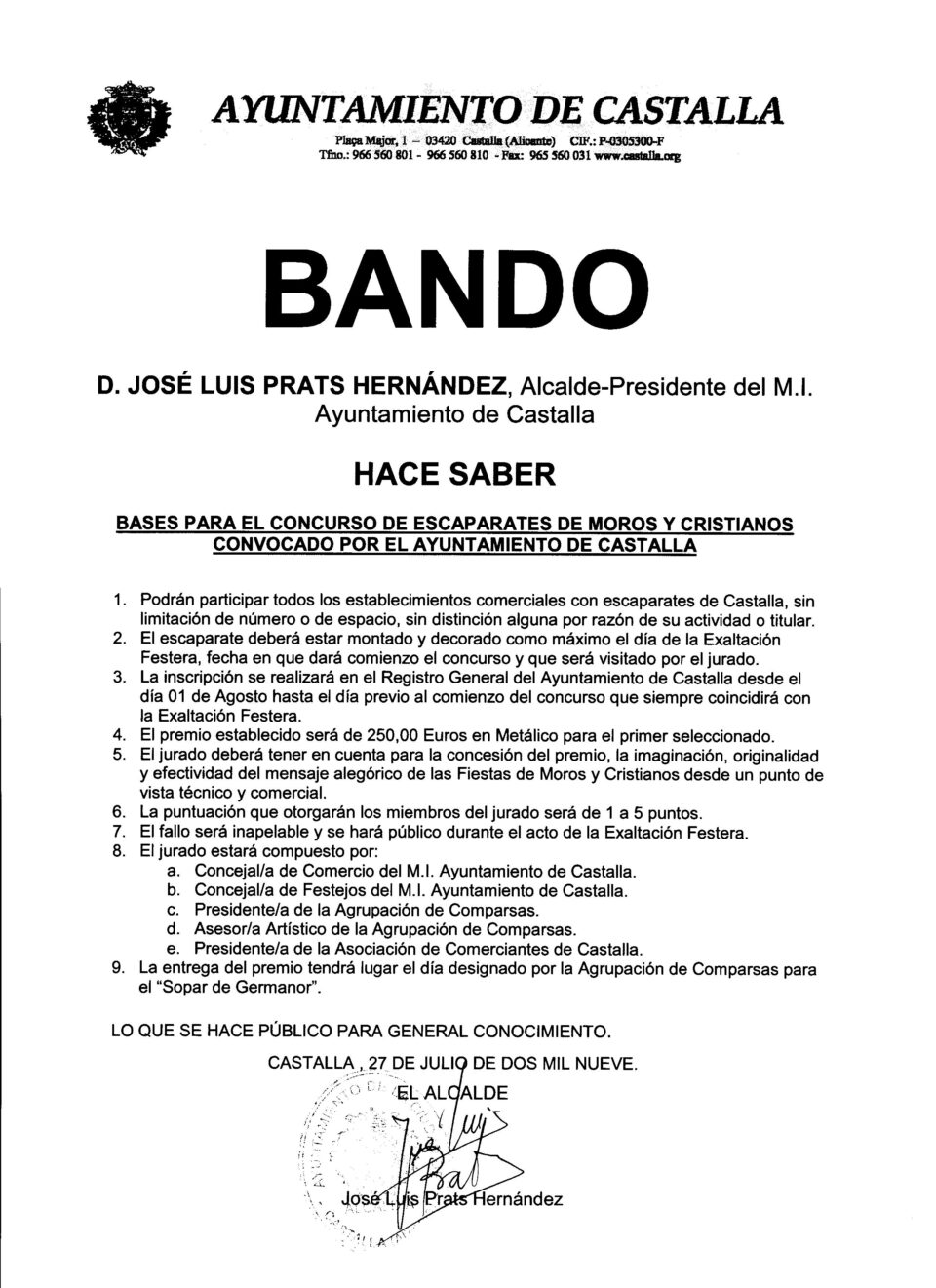 Concurso de Escaparates de Moros y Cristianos
