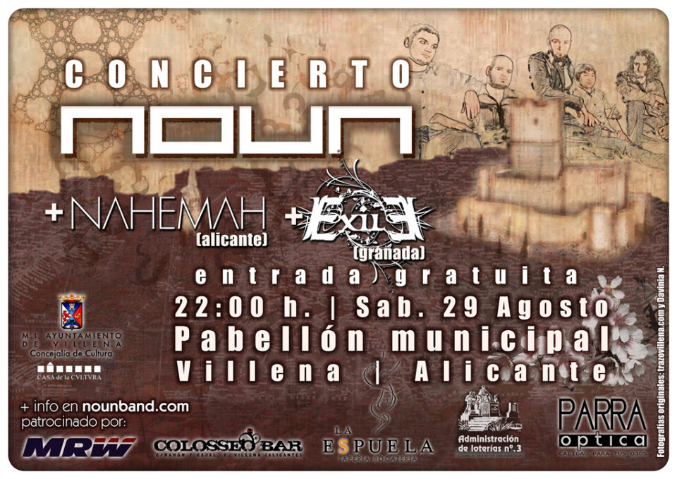 Concierto Sábado 29 de Agosto en el Pabellón Municipal