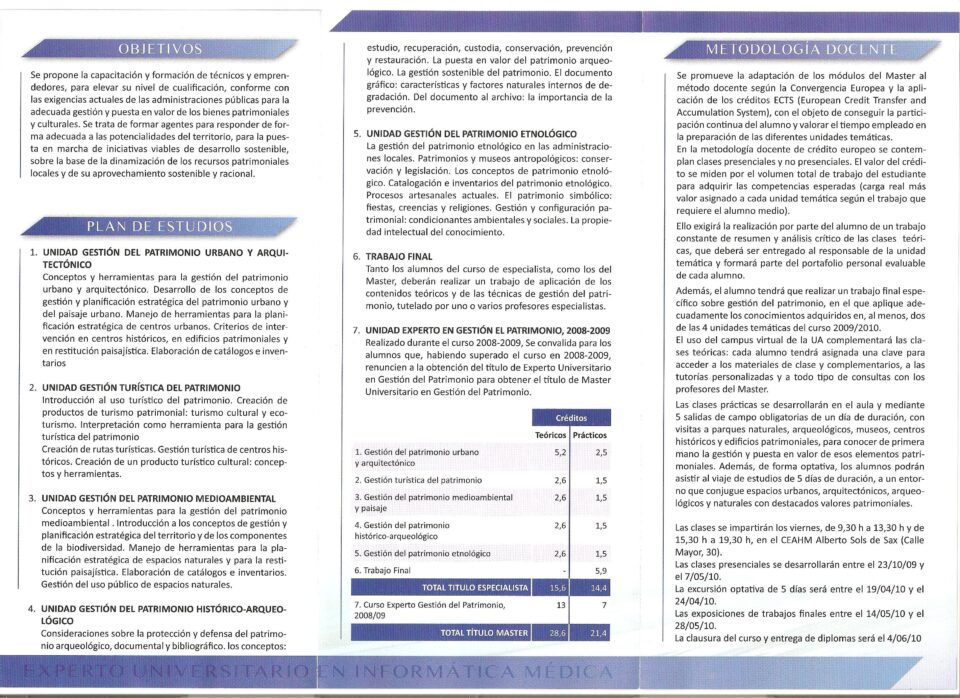 El Aula Universitaria Sax organiza el II Máster en Gestión del Patrimonio