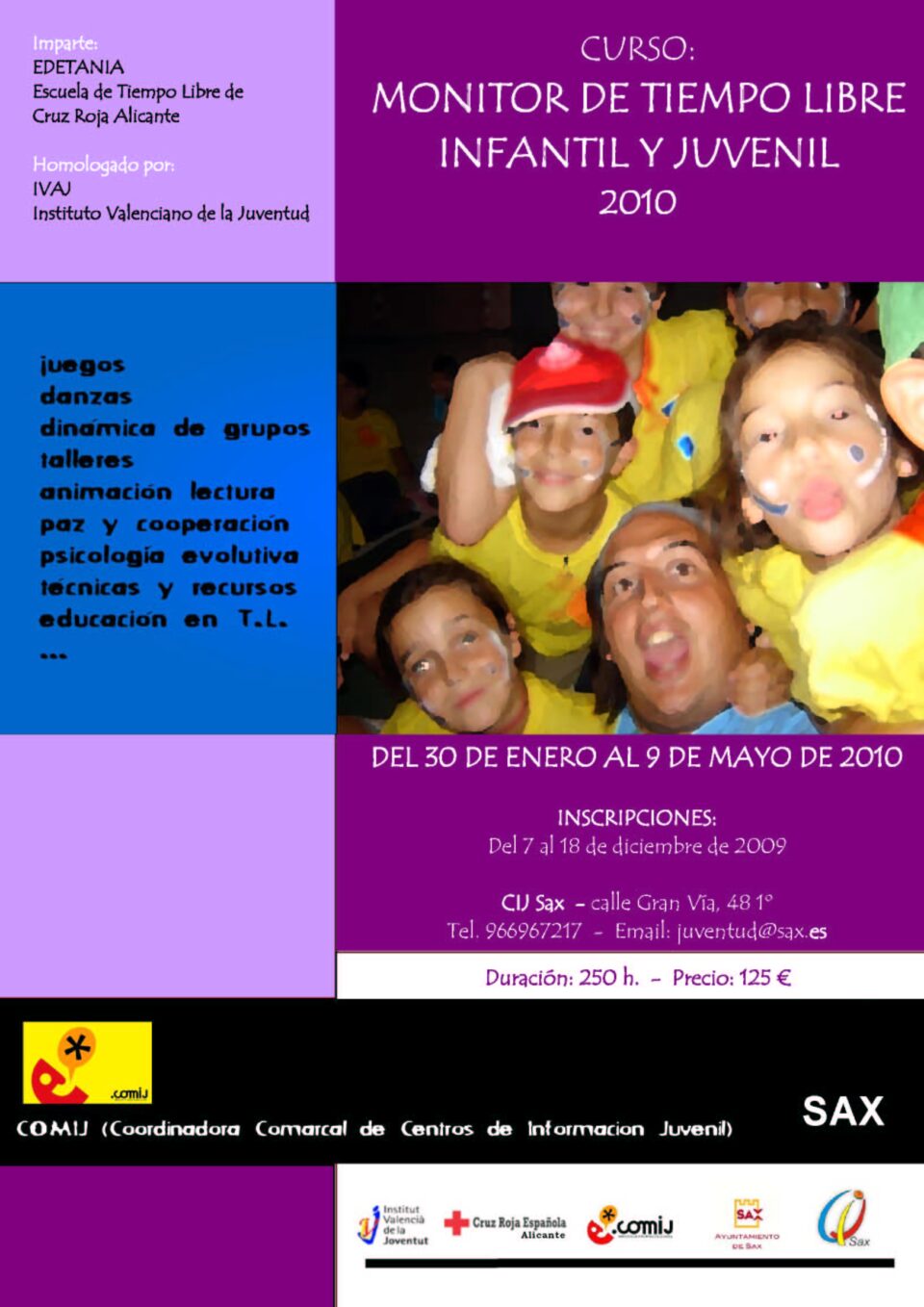 El plazo de inscripción para el Curso de Monitor de Tiempo Libre Infantil y Juvenil se abre el lunes