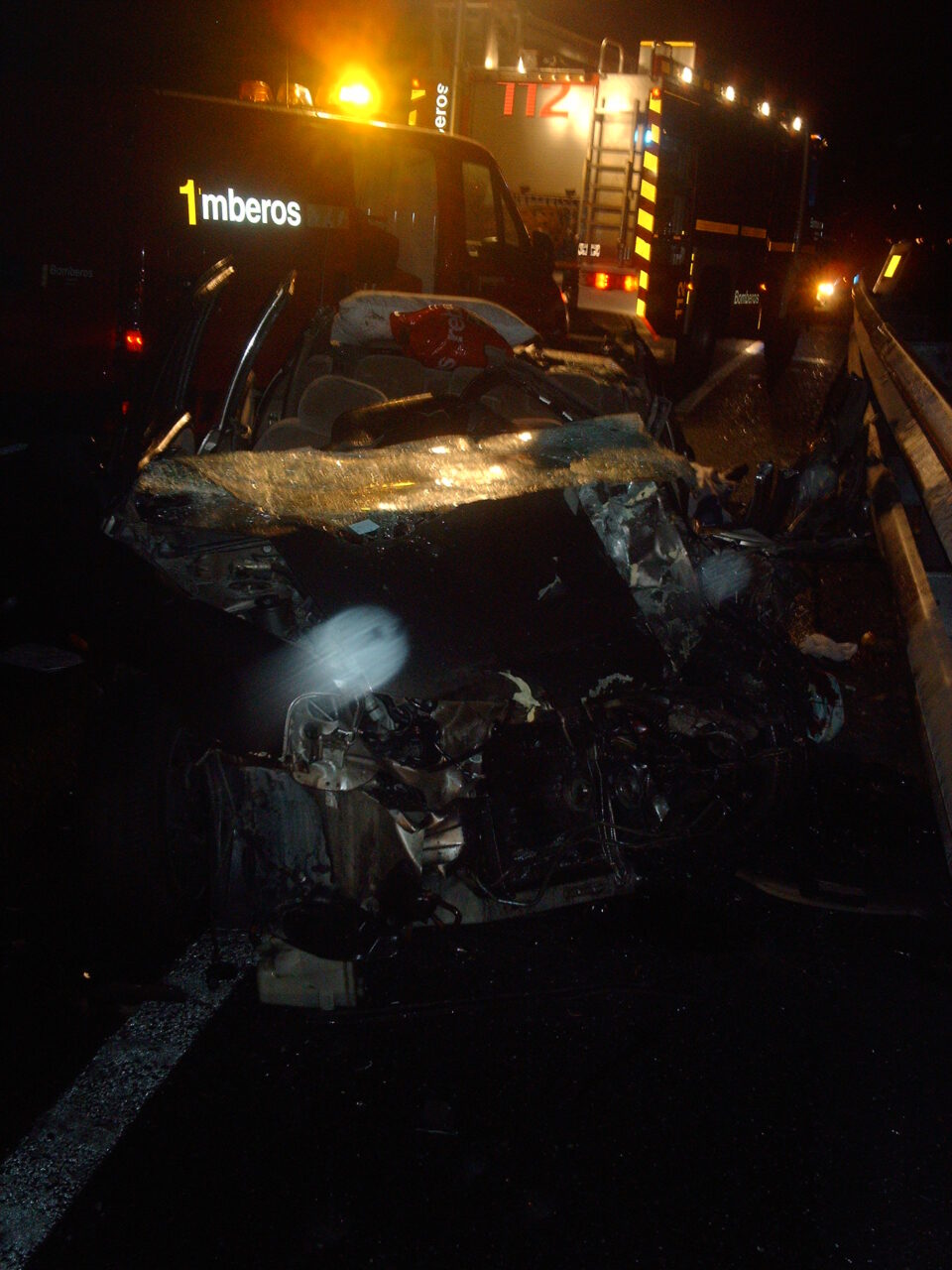 Un nuevo accidente de trafico en la peligrosa carretera de Fuente la Higuera dentro del termino municipal de Villena