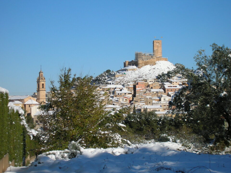 Fotografías de los vecinos de Biar con motivo de la nevada