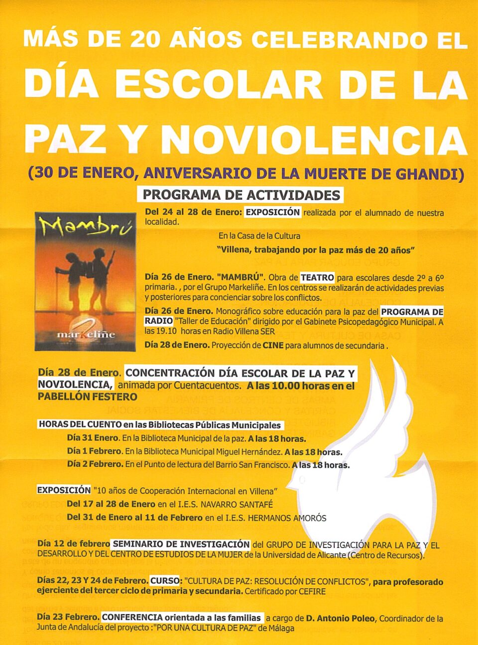 CELEBRACIÓN DEL DÍA DE LA PAZ Y NO VIOLENCIA